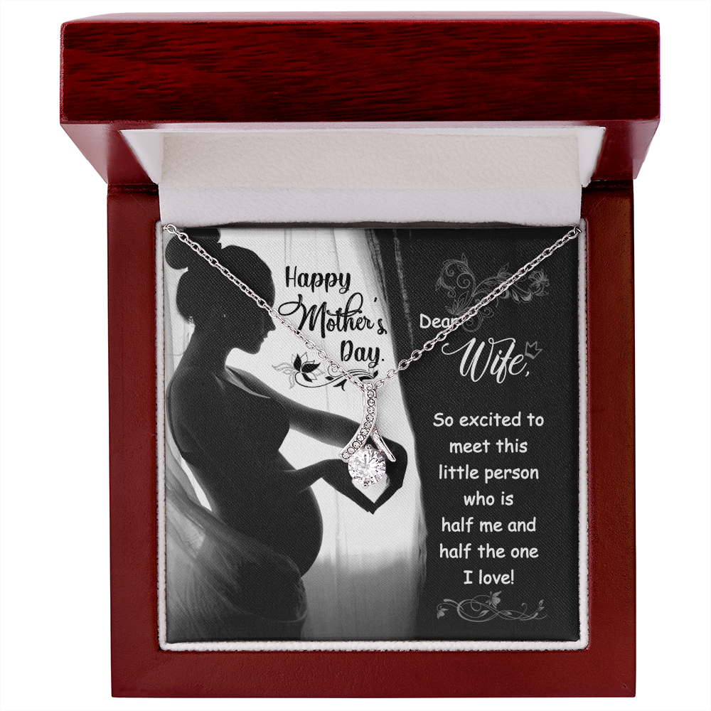 Best Gifts 305-To My Wife Alluring Beauty Necklace with Cubic Zirconia