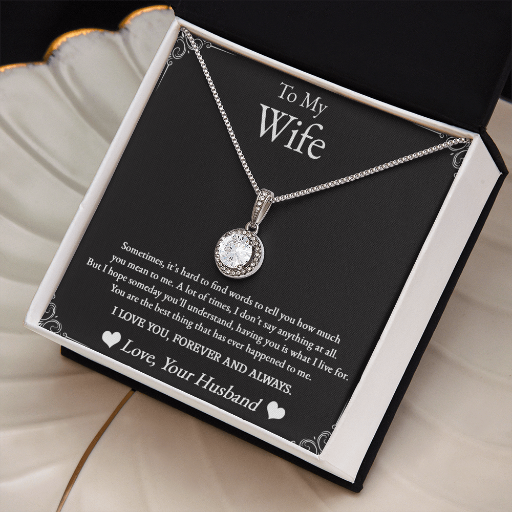 Best Gifts 305-To My Wife Eternal Hope Necklace with CZ Crystal