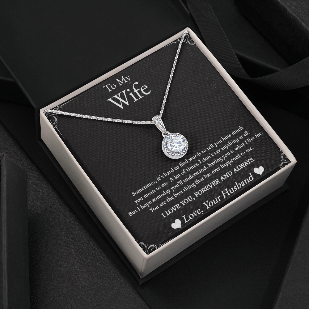 Best Gifts 305-To My Wife Eternal Hope Necklace with CZ Crystal
