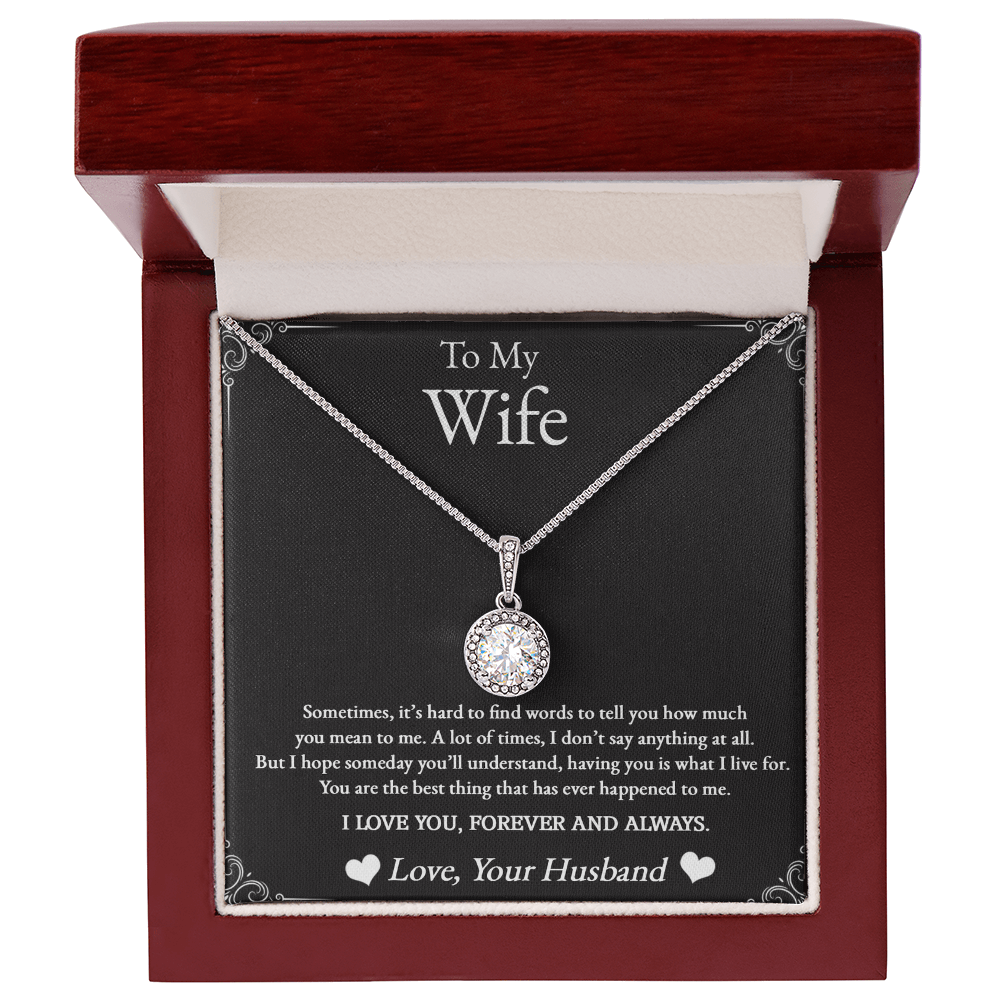 Best Gifts 305-To My Wife Eternal Hope Necklace with CZ Crystal