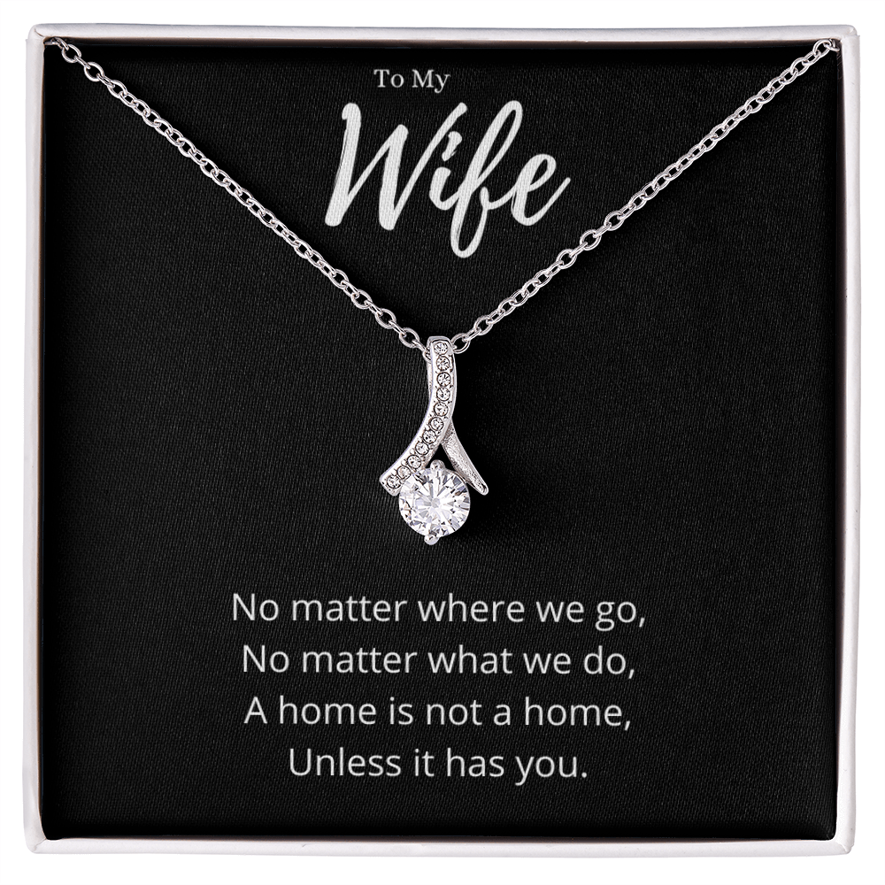 Best Gifts 305-To My Wife Ribbon Necklace Romantic Home Quote