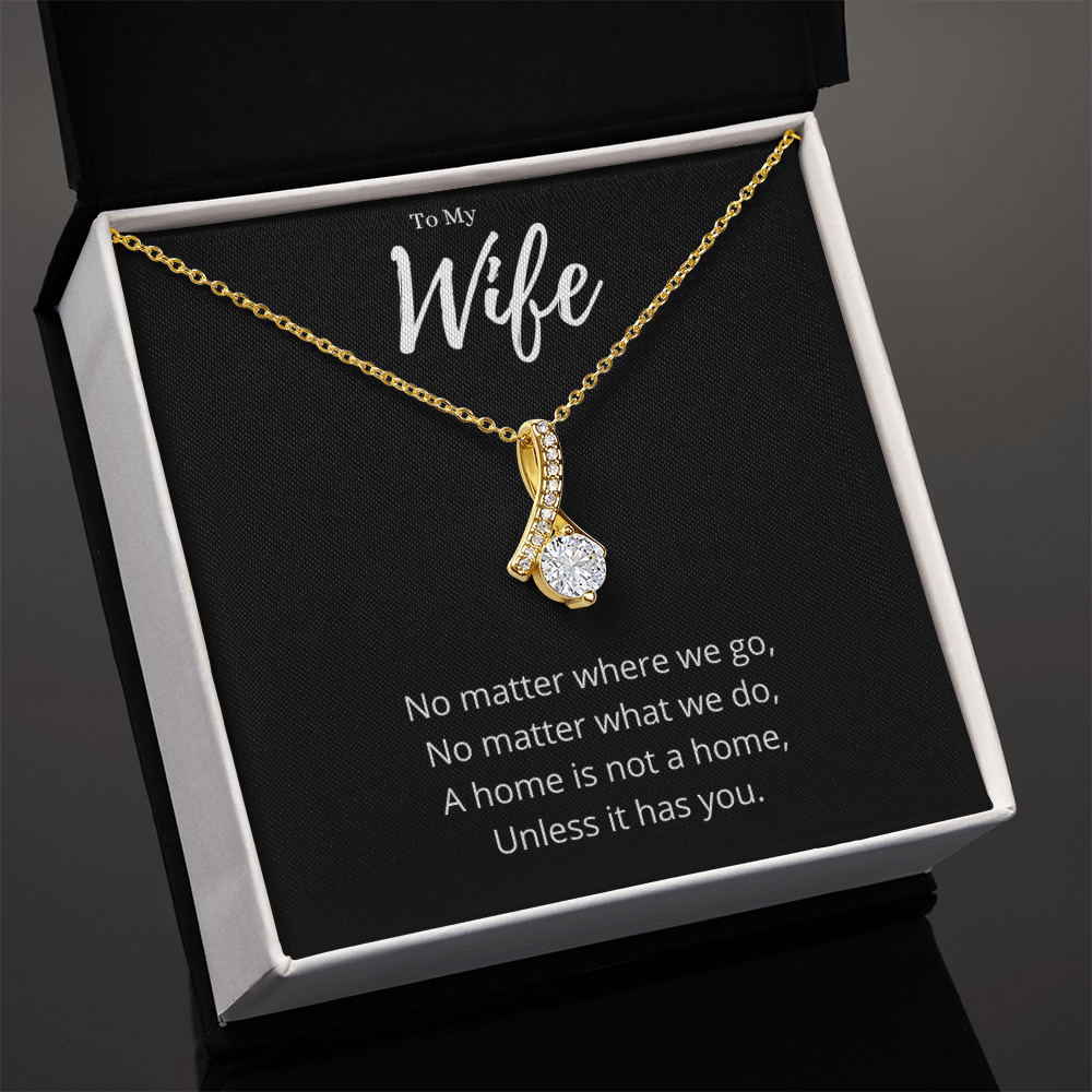 Best Gifts 305-To My Wife Ribbon Necklace Romantic Home Quote