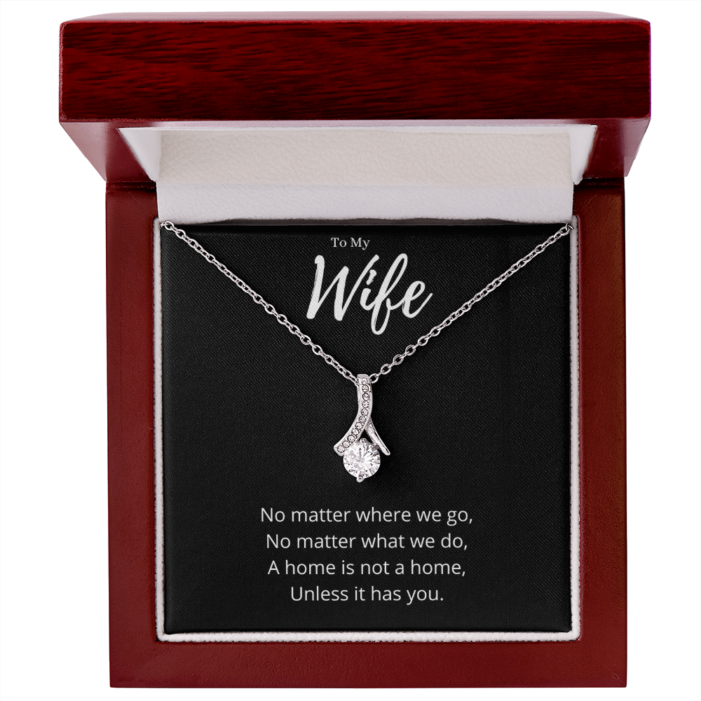 Best Gifts 305-To My Wife Ribbon Necklace Romantic Home Quote