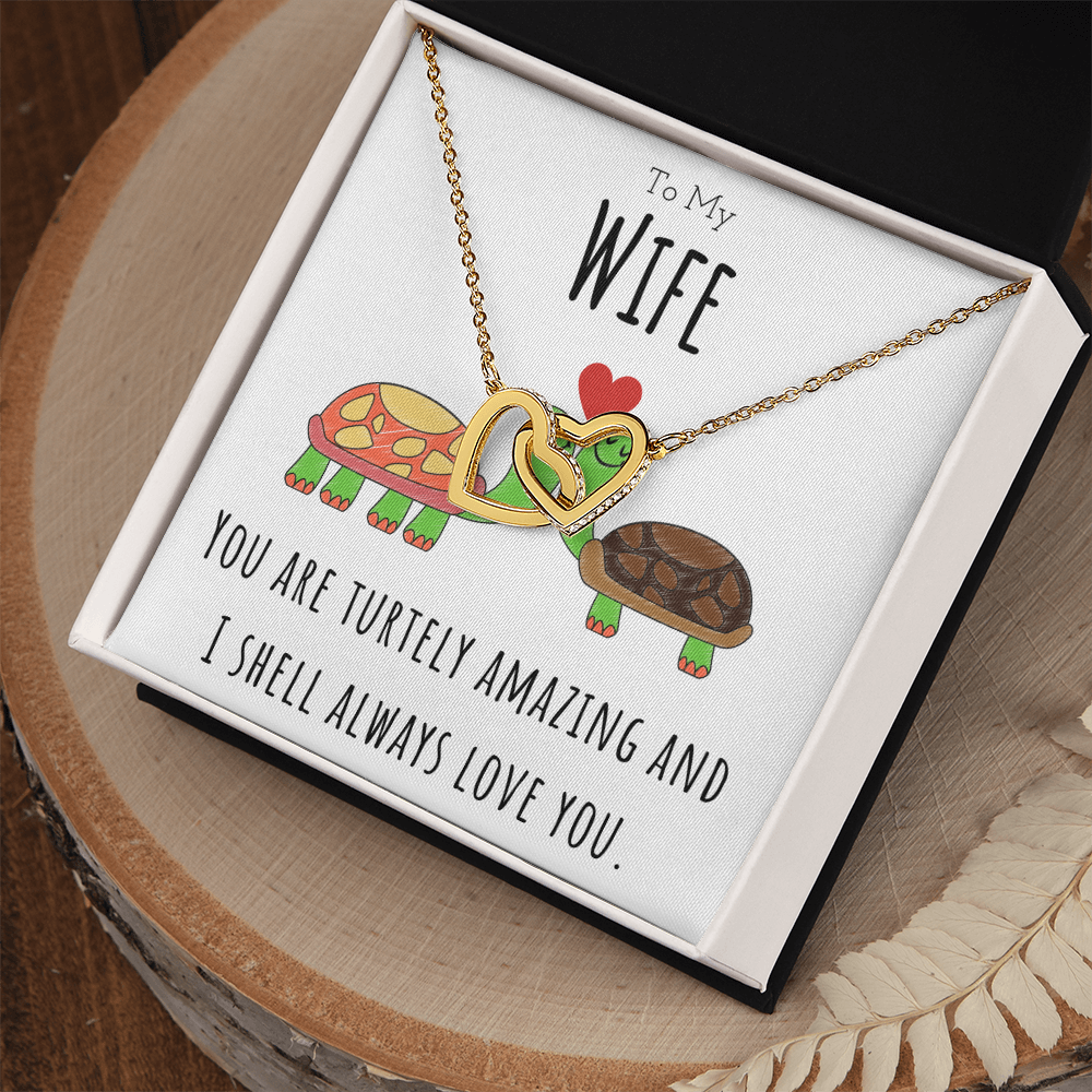 Best Gifts 305-To My Wife Turtley Amazing Interlocking Hearts Necklace 