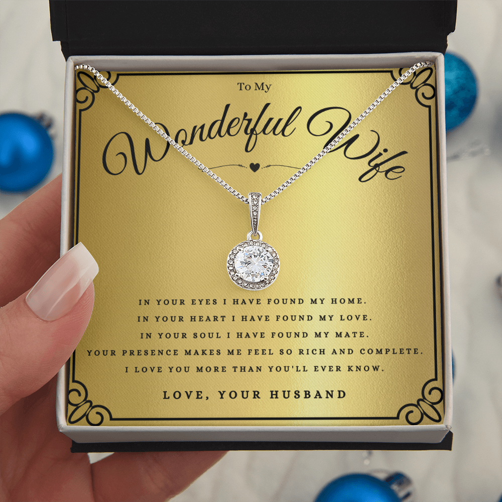 Best Gifts 305-To My Wonderful Wife Eternal Hope Necklace Gift