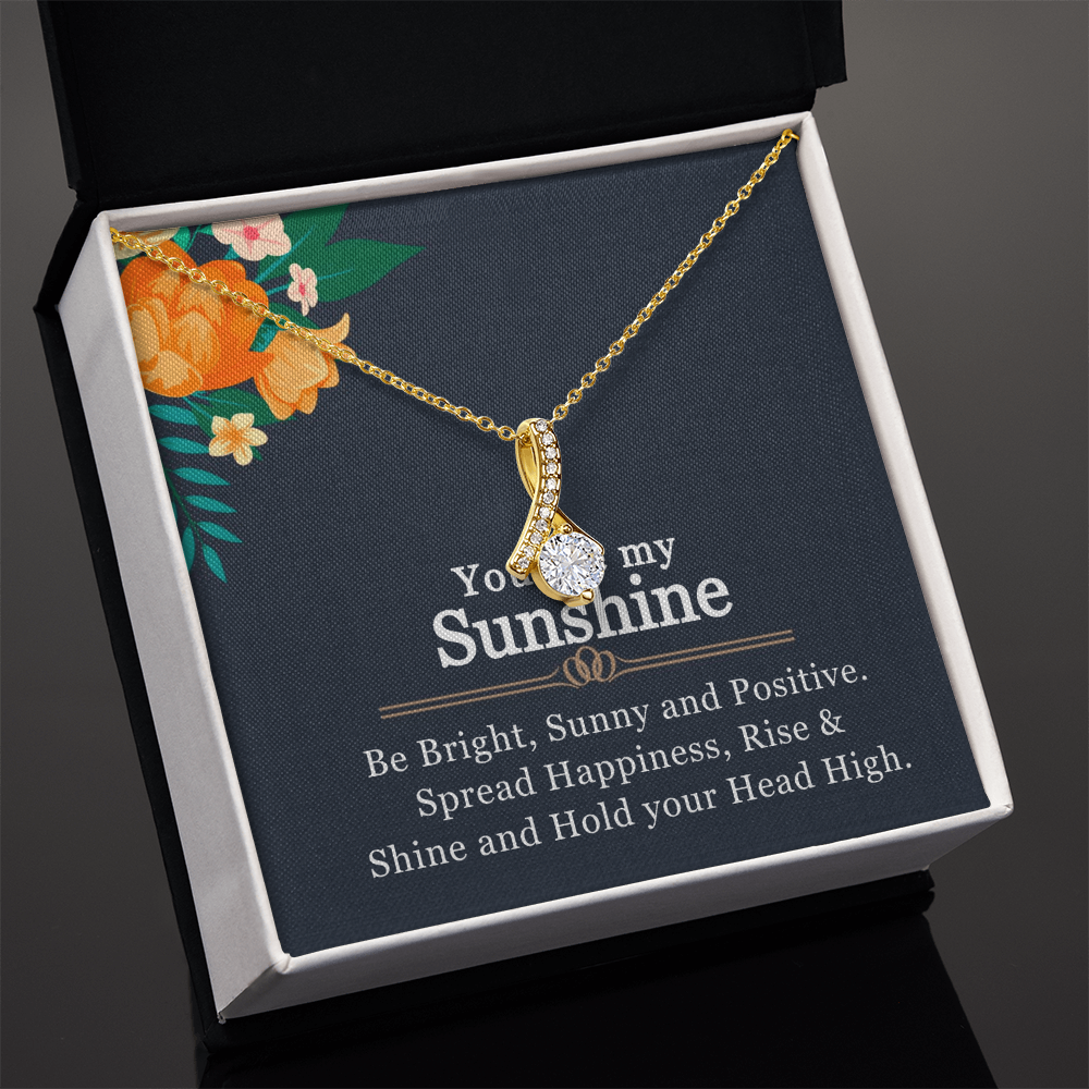 Best Gifts 305-You Are My Sunshine Necklace for Her CZ Pendant Gift