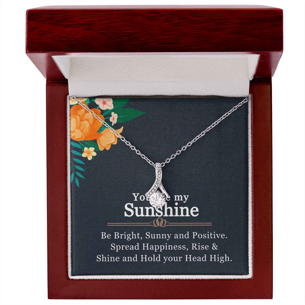 Best Gifts 305-You Are My Sunshine Necklace for Her CZ Pendant Gift
