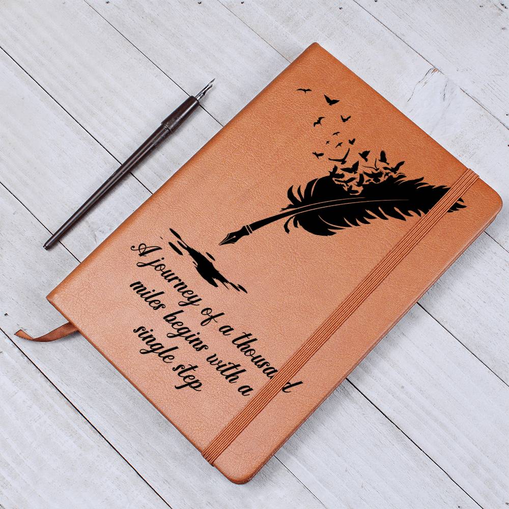 Best Gifts 305- Journey of a Thousand Miles Journal for Women Quote Gift