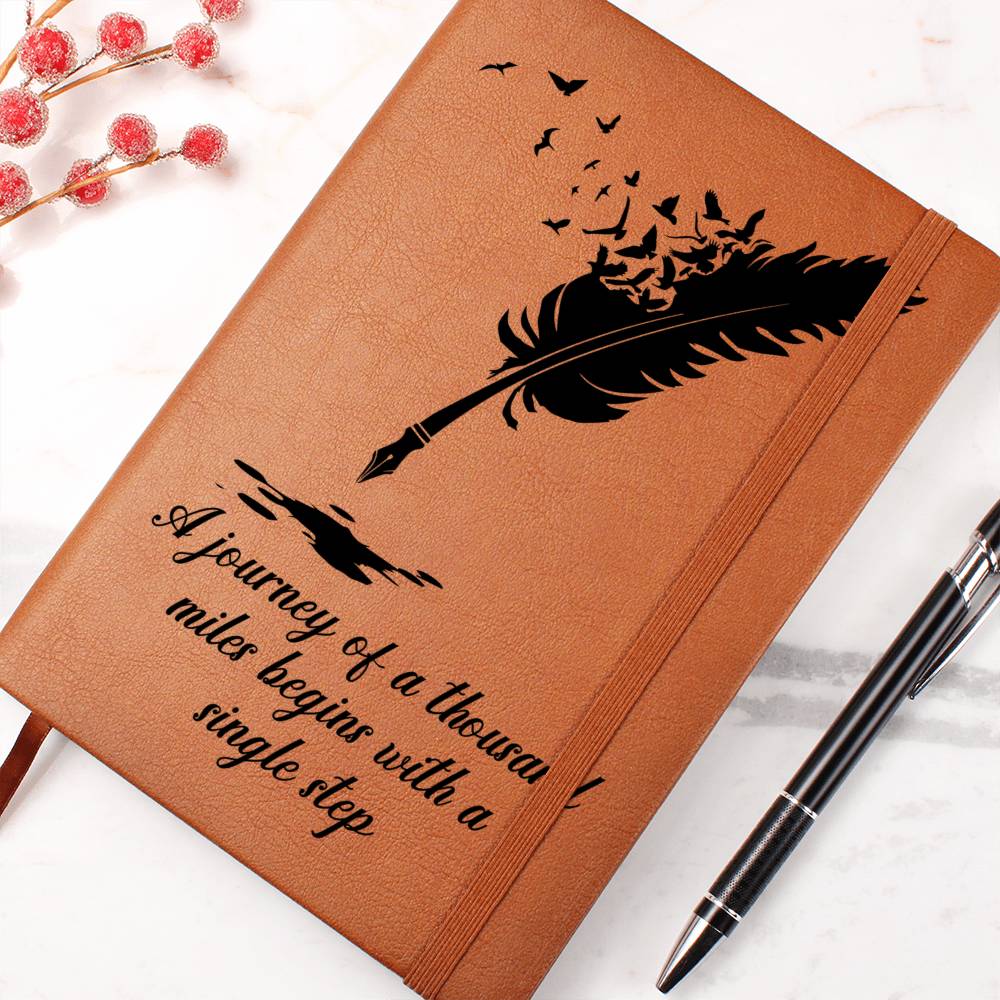 Best Gifts 305- Journey of a Thousand Miles Journal for Women Quote Gift