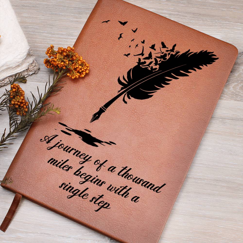 Best Gifts 305- Journey of a Thousand Miles Journal for Women Quote Gift