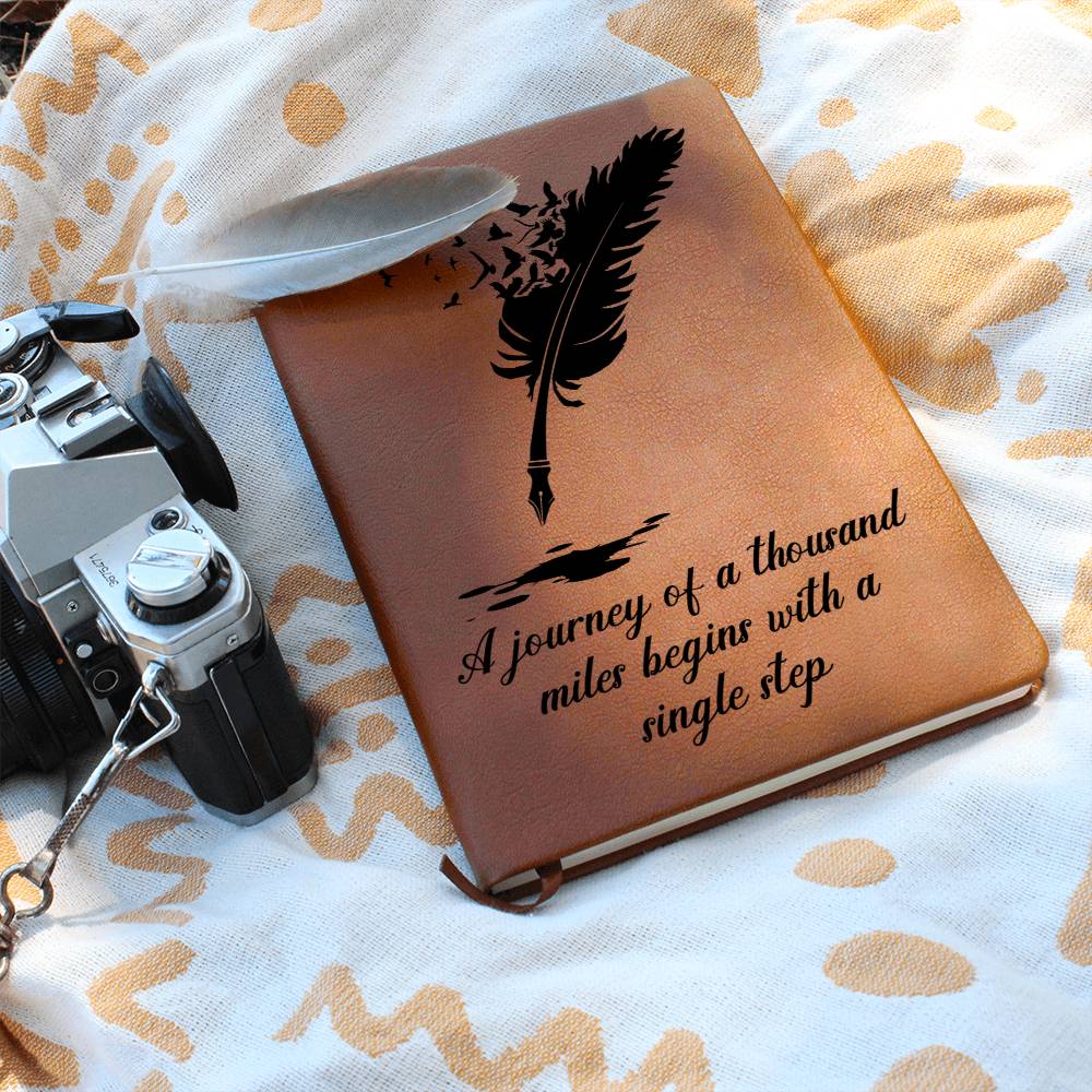 Best Gifts 305- Journey of a Thousand Miles Journal for Women Quote Gift