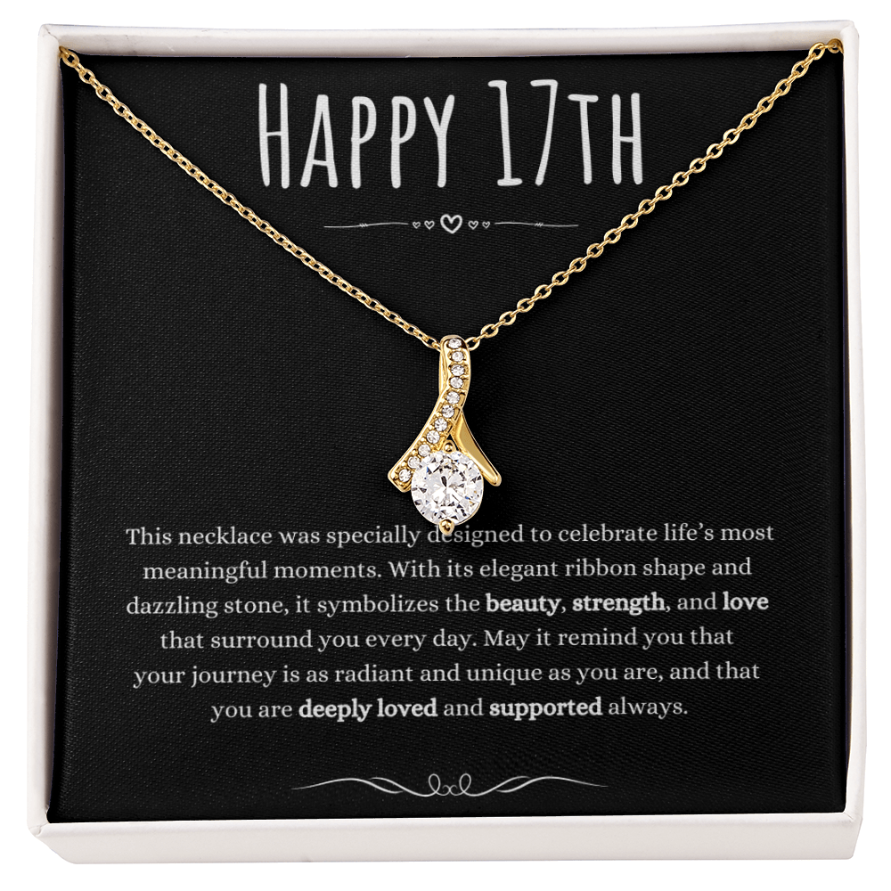 Best Gifts 305 17th Birthday Necklace for Her – Elegant Ribbon Pendant
