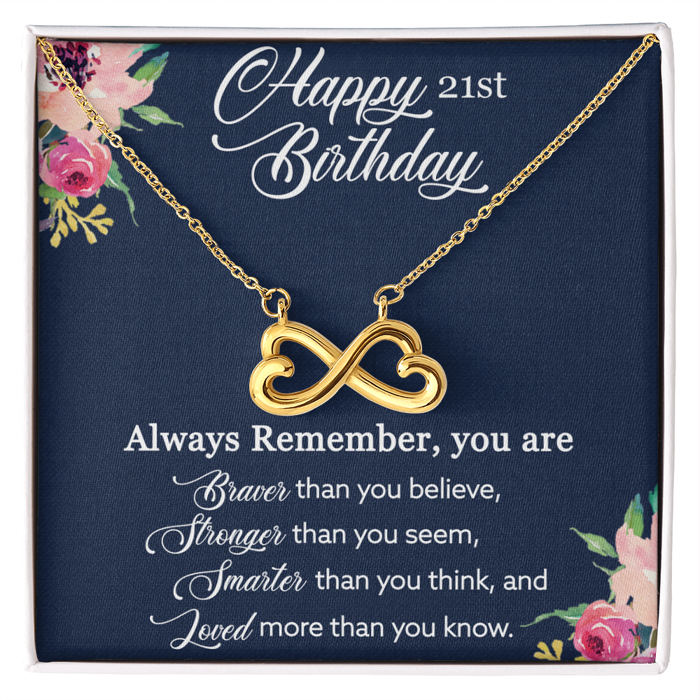 Best Gifts 305 21st Birthday Infinity Heart Necklace for Her