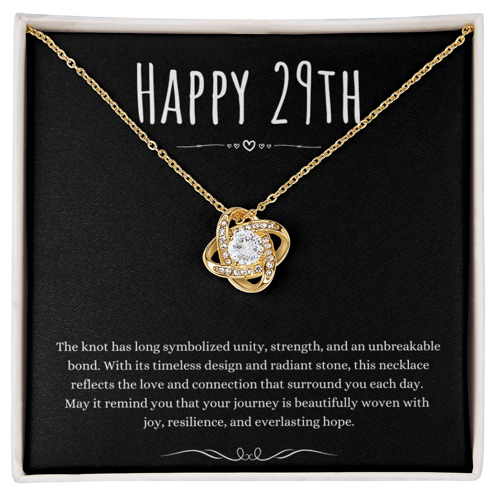 Best Gifts 305 – 29th Birthday Love Knot Necklace for Her