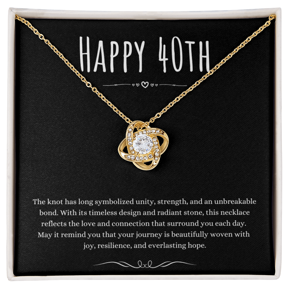 Best Gifts 305 – 40th Birthday Love Knot Necklace Gift for Her