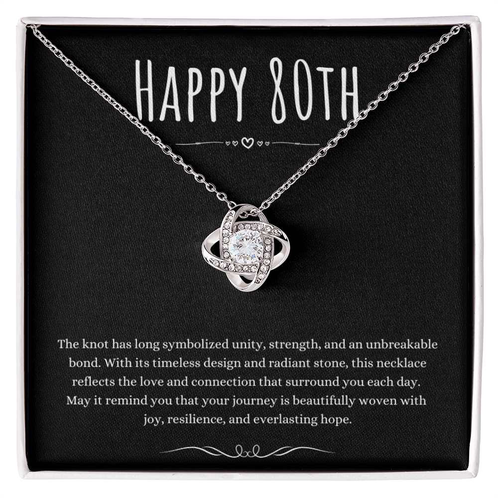 Best Gifts 305 80th Birthday Necklace for Her – Love Knot Gift