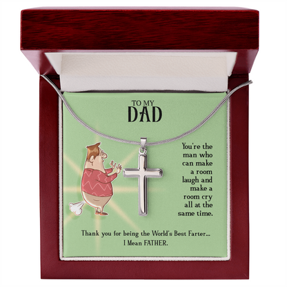 Best Gifts 305 Dad Cross Necklace Funny Father Gift