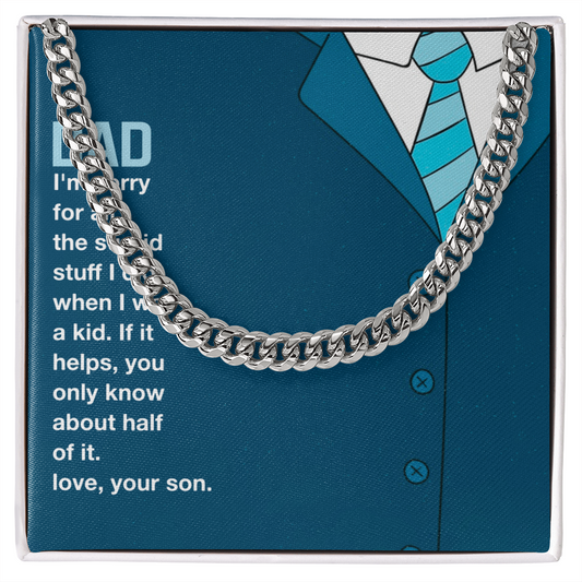 Best Gifts 305 Funny Dad Gift Cuban Link Chain from Son Necklace