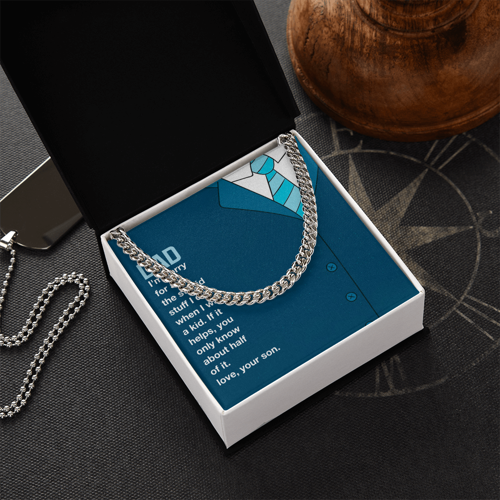 Best Gifts 305 Funny Dad Gift Cuban Link Chain from Son Necklace