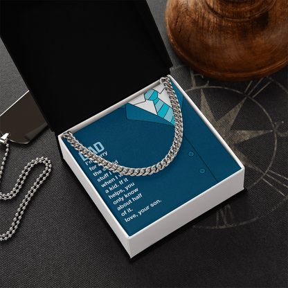Best Gifts 305 Funny Dad Gift Cuban Link Chain from Son Necklace