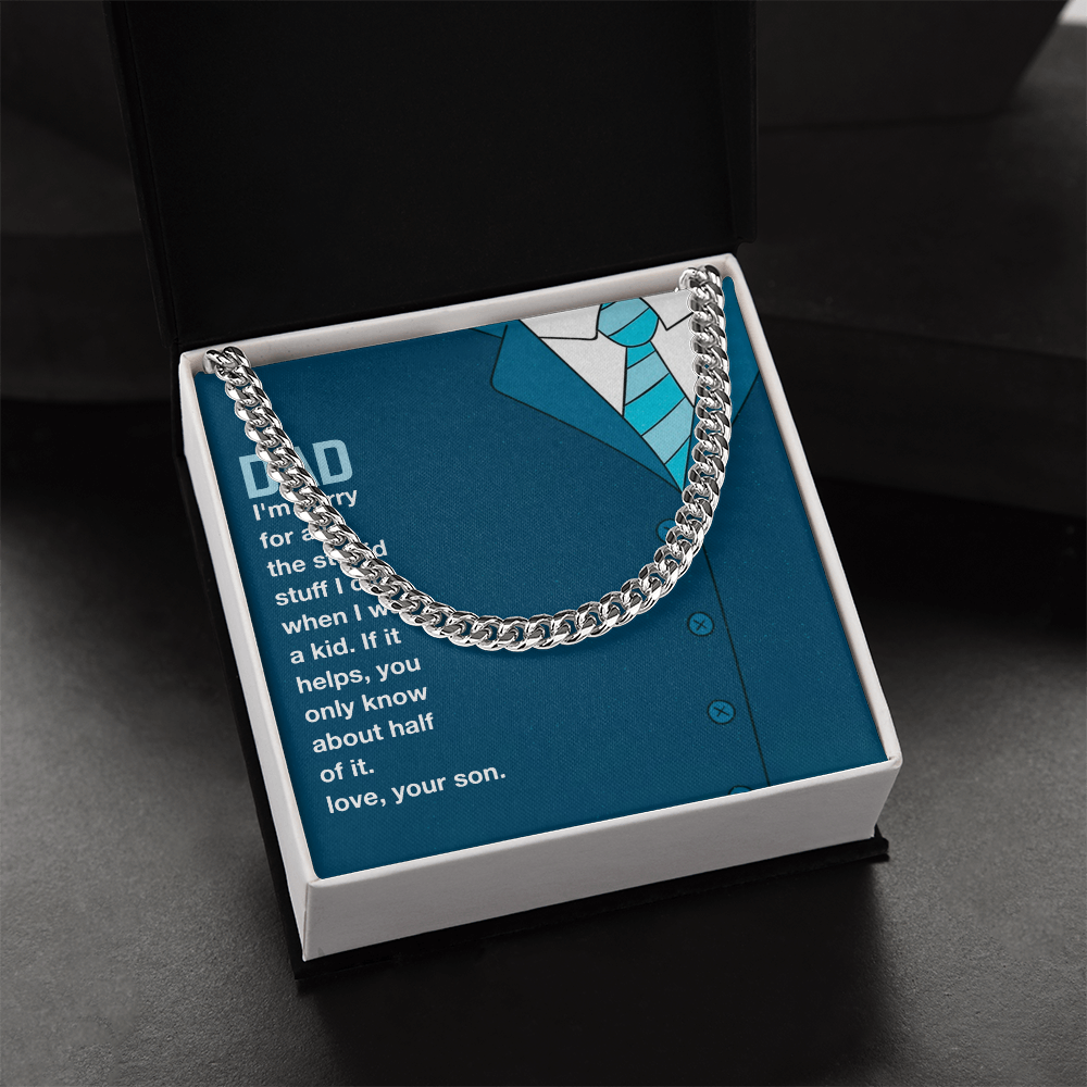 Best Gifts 305 Funny Dad Gift Cuban Link Chain from Son Necklace