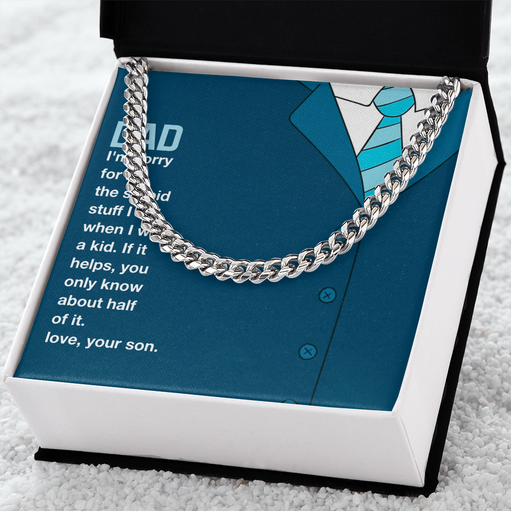 Best Gifts 305 Funny Dad Gift Cuban Link Chain from Son Necklace
