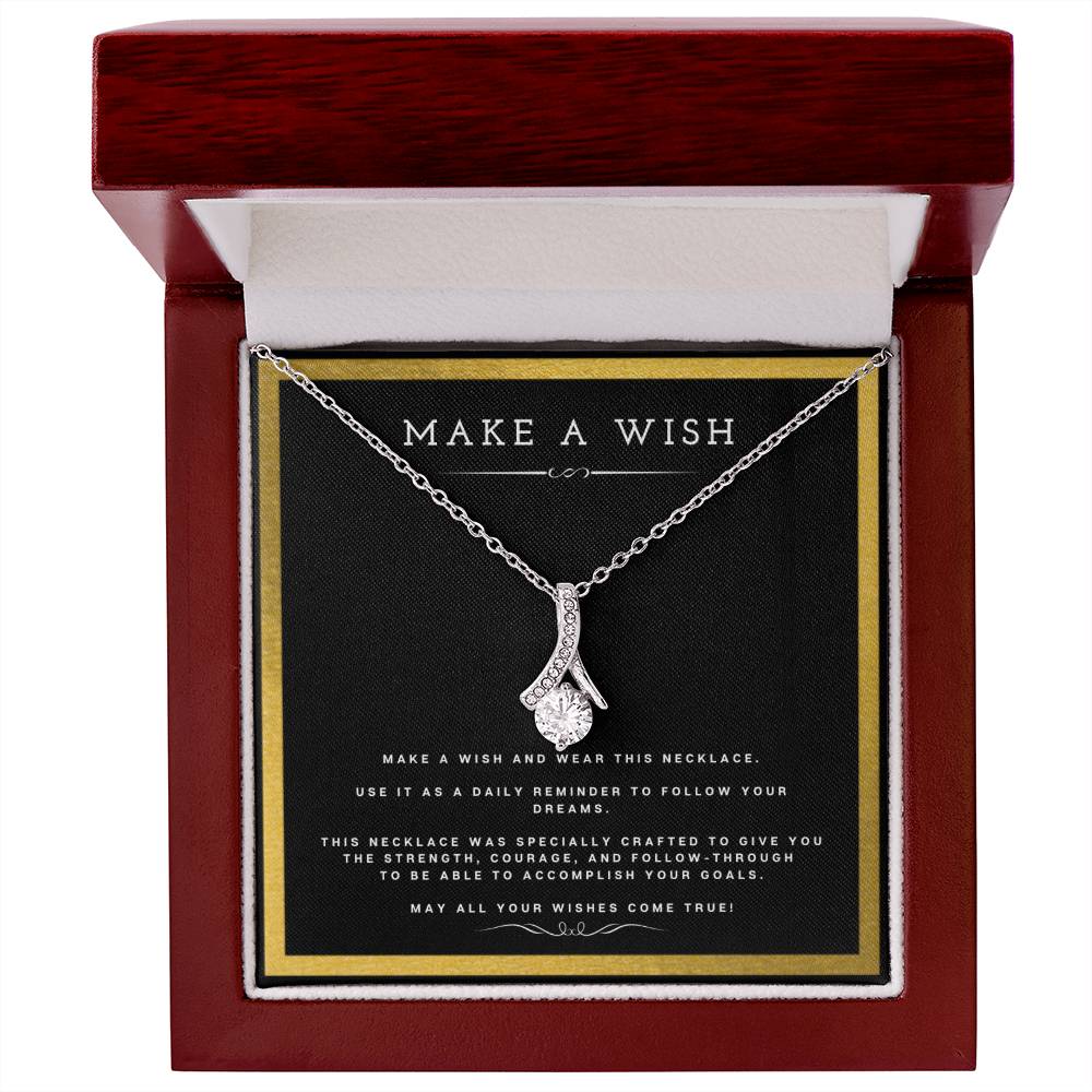 Best Gifts 305 Gifts for Women Ribbon Necklace Make a Wish Jewelry