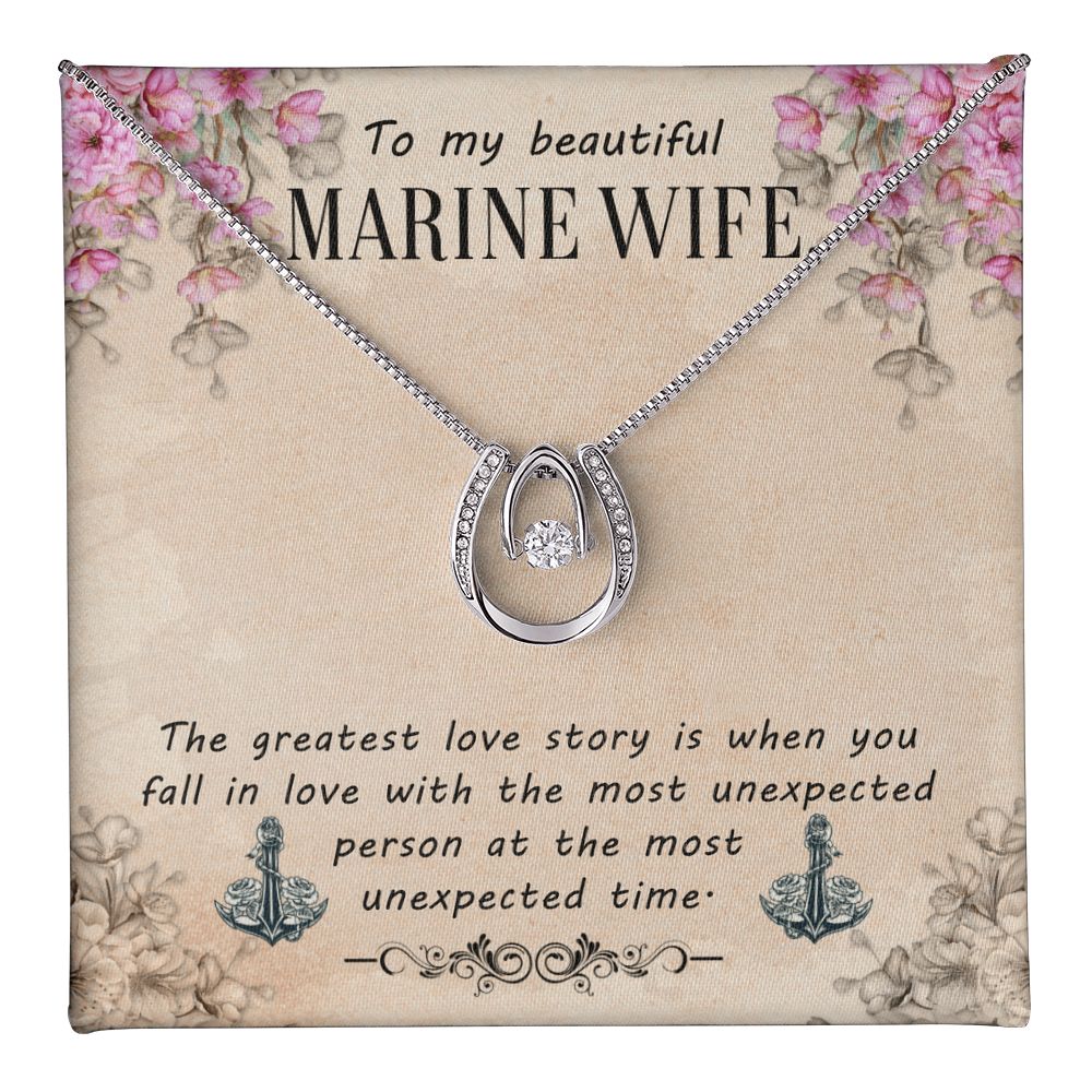 Best Gifts 305 Marine Wife Lucky in Love Necklace Gift from Husband