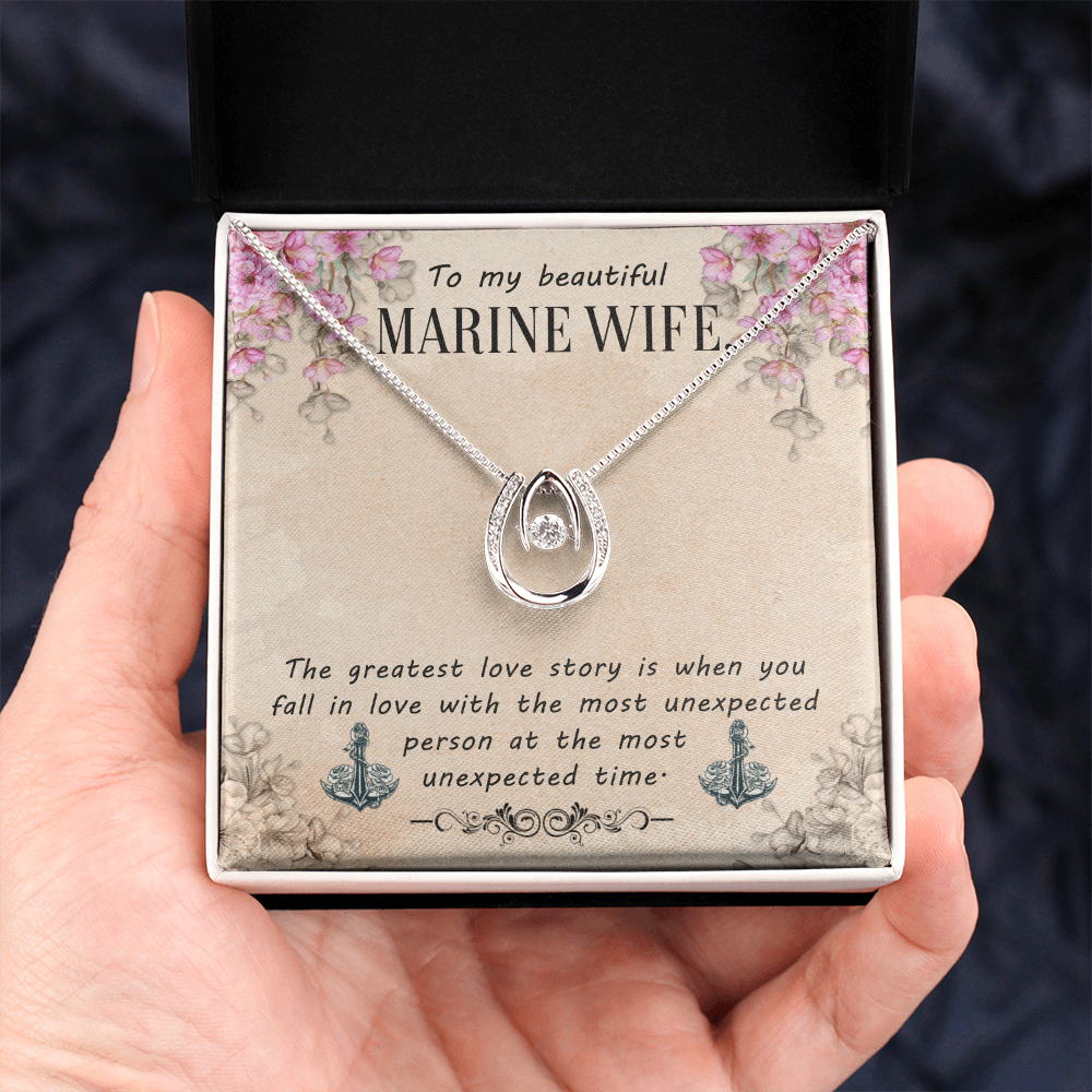 Best Gifts 305 Marine Wife Lucky in Love Necklace Gift from Husband