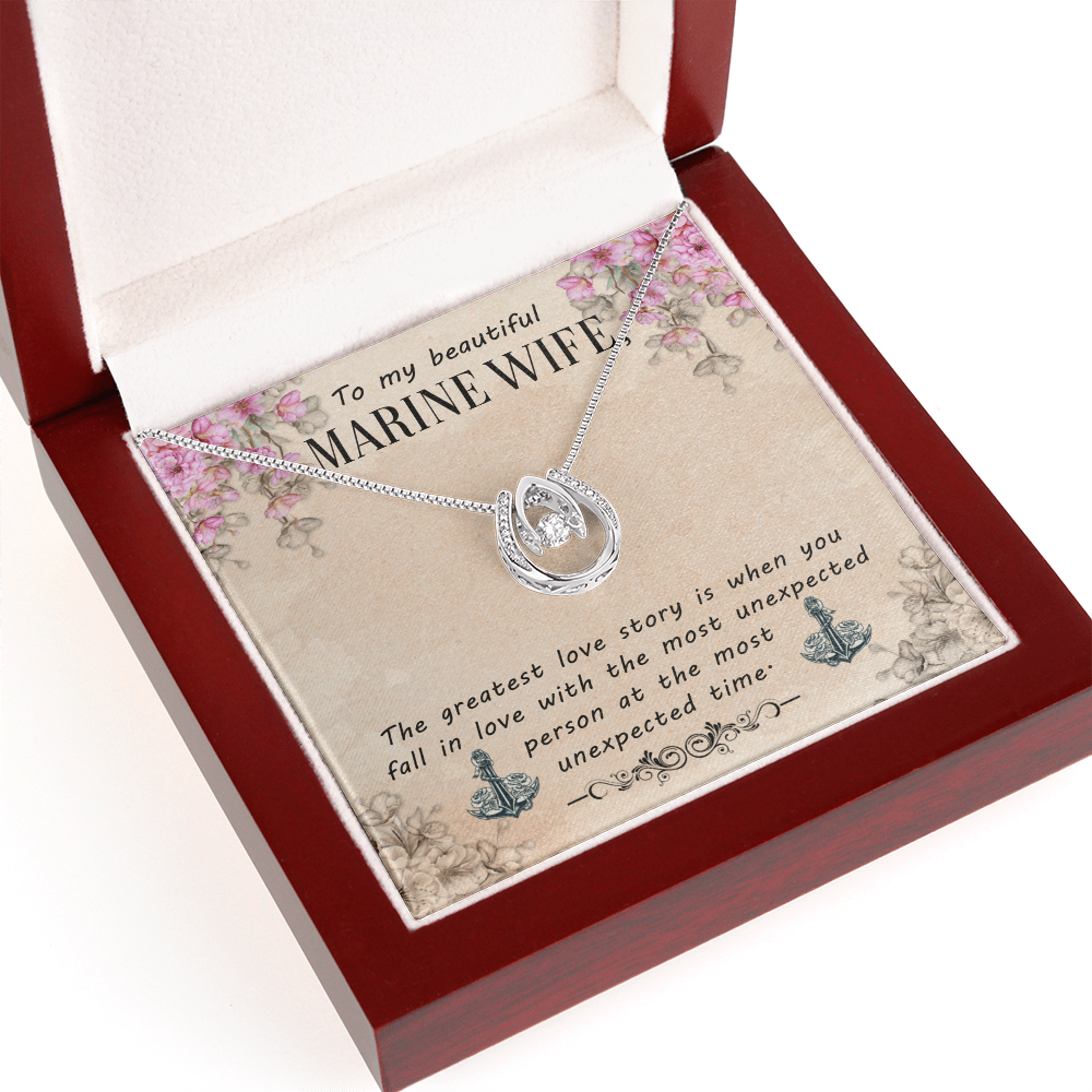Best Gifts 305 Marine Wife Lucky in Love Necklace Gift from Husband