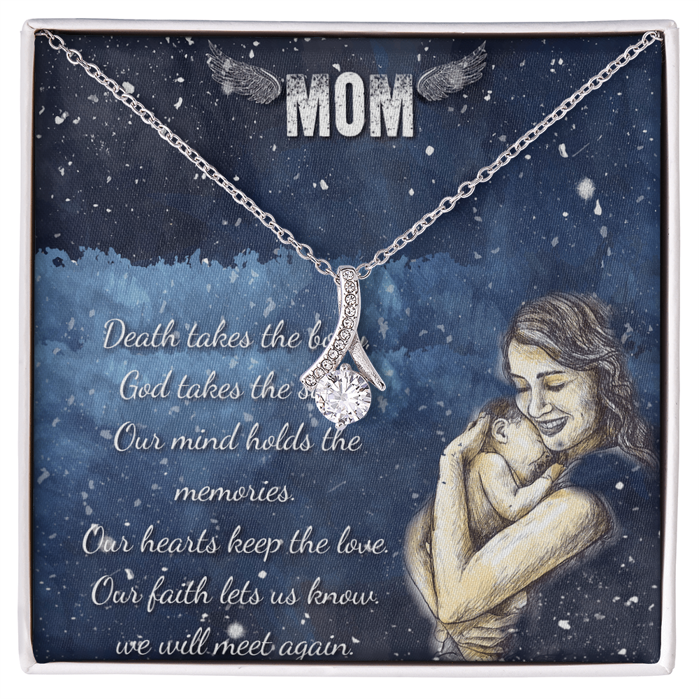 Best Gifts 305 Mom Memorial Ribbon Necklace Sympathy Gift