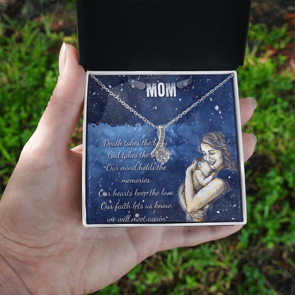 Best Gifts 305 Mom Memorial Ribbon Necklace Sympathy Gift