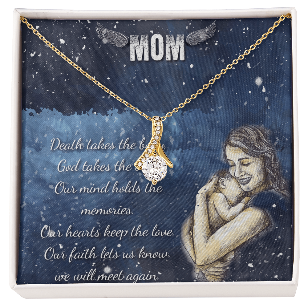 Best Gifts 305 Mom Memorial Ribbon Necklace Sympathy Gift