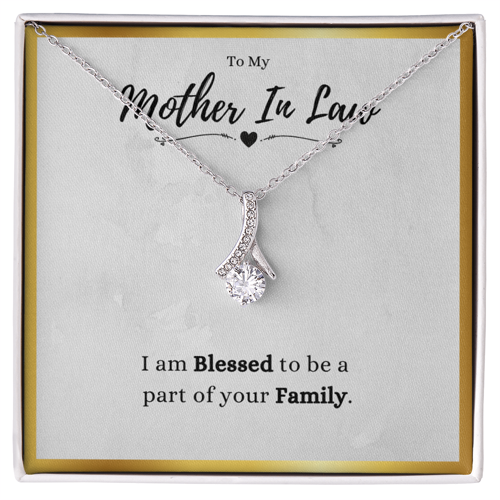 Best Gifts 305 Mother in Law Ribbon Necklace – Blessed Family Gift