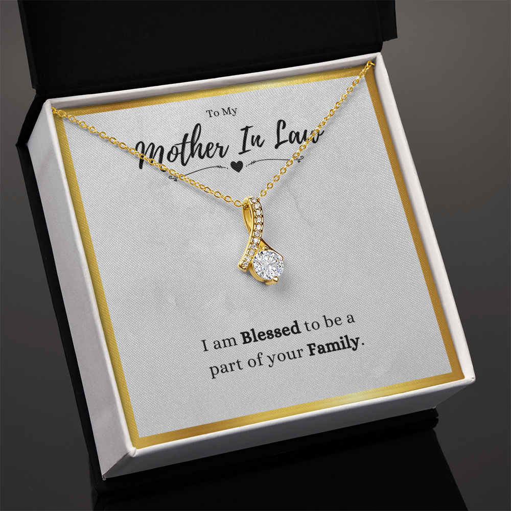 Best Gifts 305 Mother in Law Ribbon Necklace – Blessed Family Gift