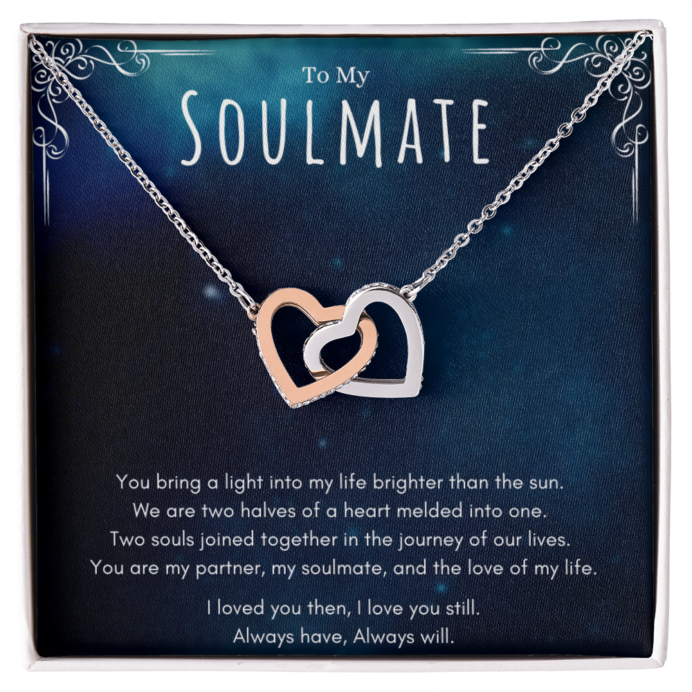 Best Gifts 305 Soulmate Necklace for Her Interlocking Hearts