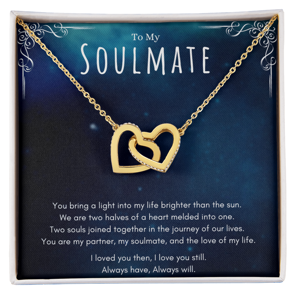 Best Gifts 305 Soulmate Necklace for Her Interlocking Hearts