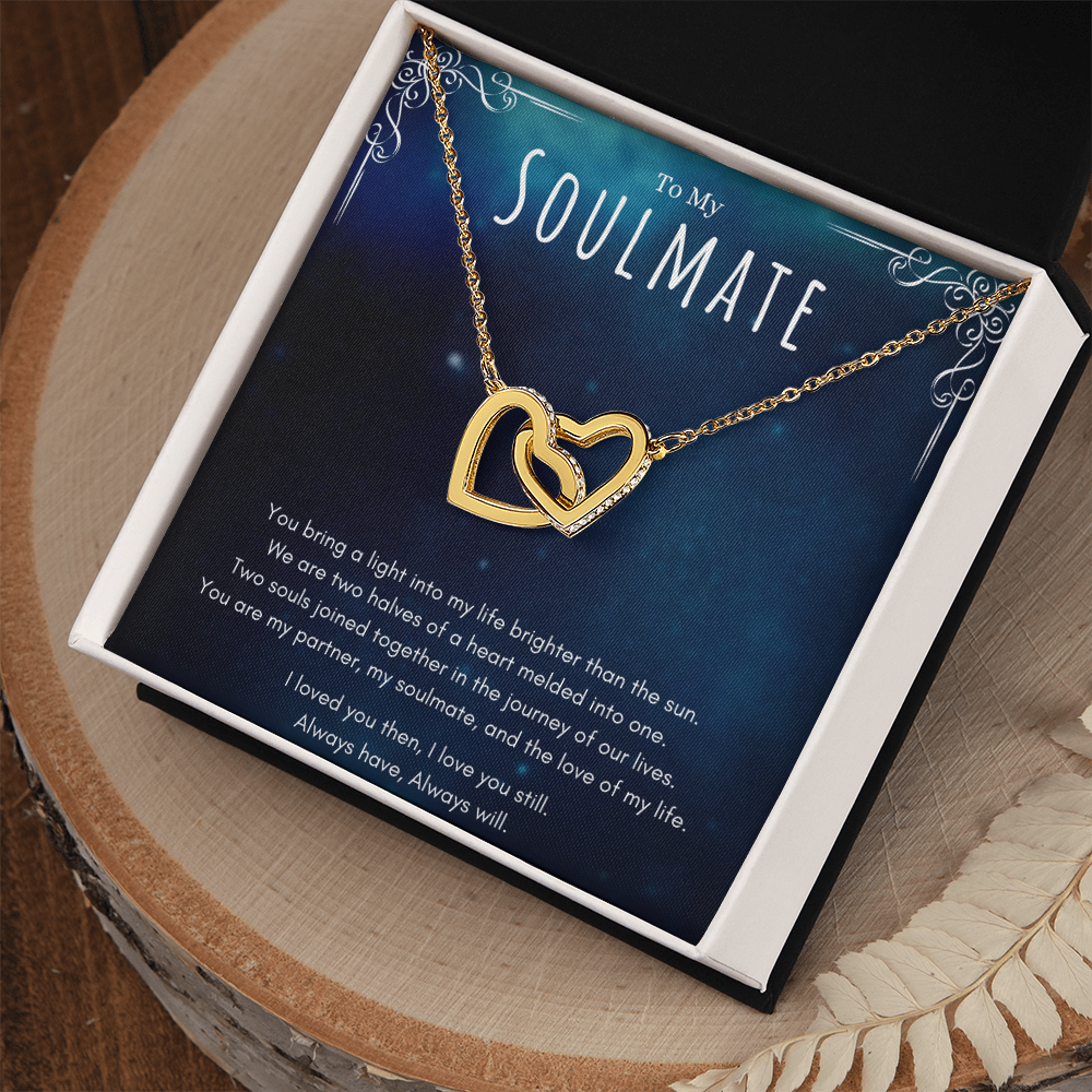 Best Gifts 305 Soulmate Necklace for Her Interlocking Hearts
