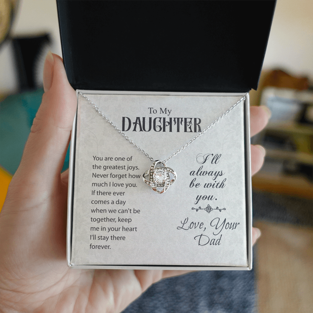 Best Gifts 305 – To My Daughter Love Knot Necklace from Dad Gift