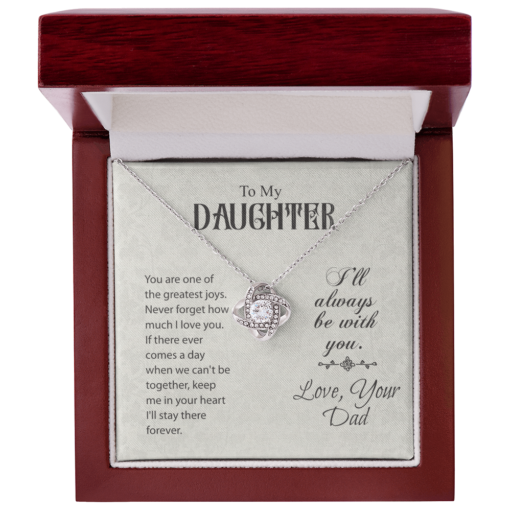 Best Gifts 305 – To My Daughter Love Knot Necklace from Dad Gift