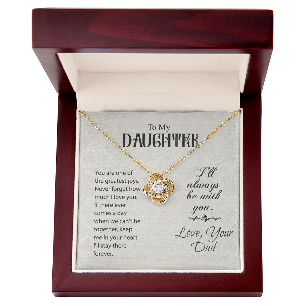 Best Gifts 305 – To My Daughter Love Knot Necklace from Dad Gift