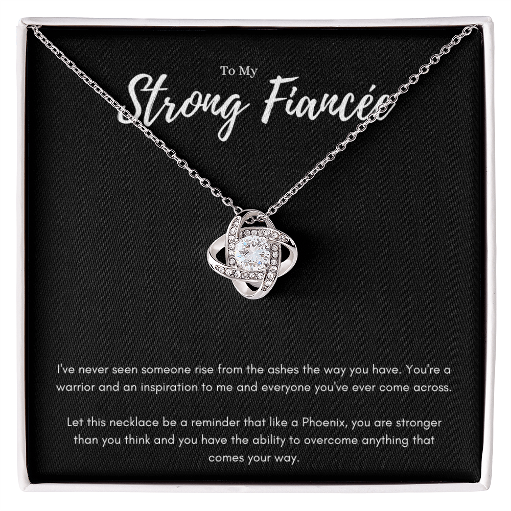 Best Gifts 305 To My Strong Fiancée Love Knot Necklace Gift