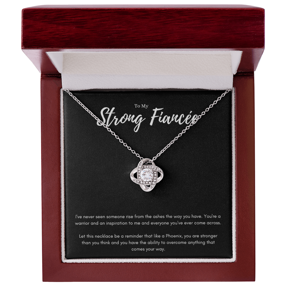 Best Gifts 305 To My Strong Fiancée Love Knot Necklace Gift