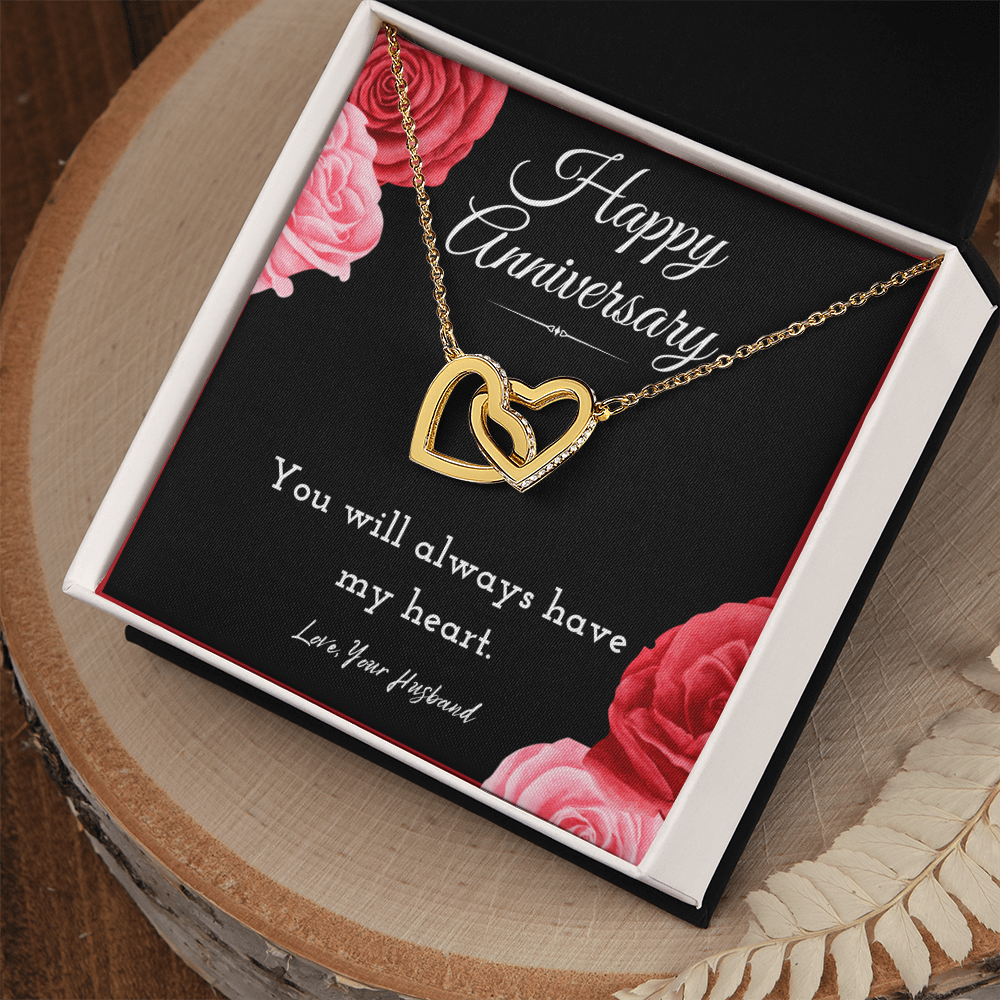 Best Gifts 305 Wife Anniversary Necklace from Husband Interlocking Hearts