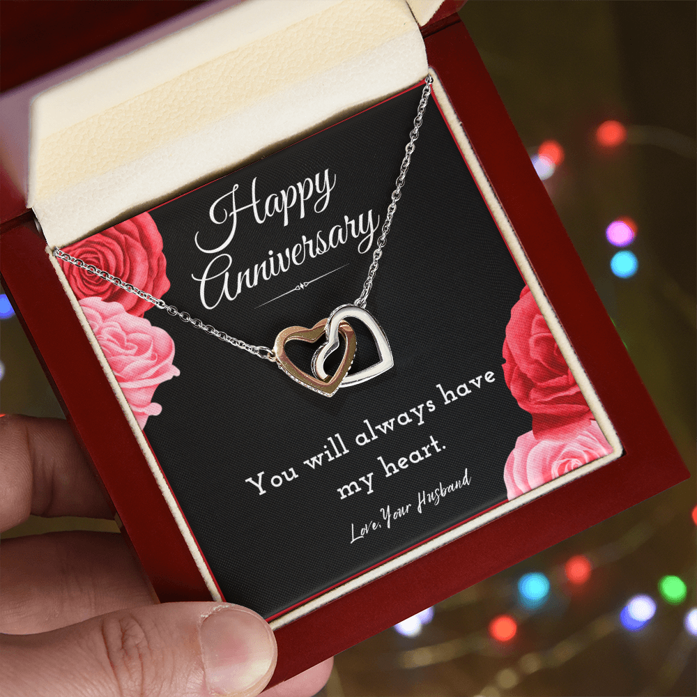 Best Gifts 305 Wife Anniversary Necklace from Husband Interlocking Hearts
