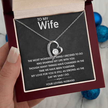 To My Wife, Forever Love Necklace From Husband To Wife, Birthday Wife Gift From Husband, Wife Anniversary Present, Gift To My Wife