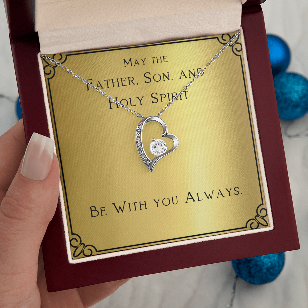 Christian Jewelry, For Women, Confirmation Gift For Girl, Gifts For Her, Holy Spirit Be With You, Catholic Gifts - Forever Love Necklace with Message Card by Best Gifts 305
