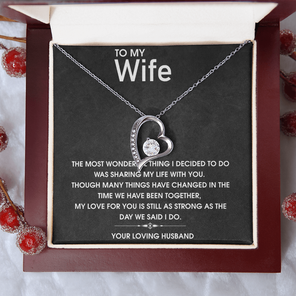 To My Wife, Forever Love Necklace From Husband To Wife, Birthday Wife Gift From Husband, Wife Anniversary Present, Gift To My Wife