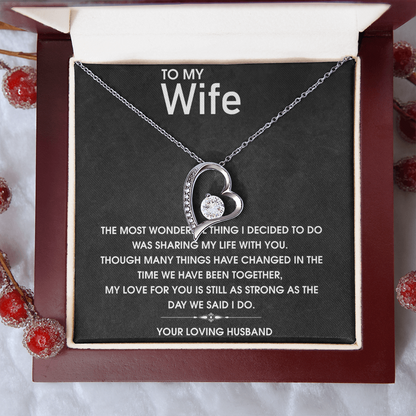 To My Wife, Forever Love Necklace From Husband To Wife, Birthday Wife Gift From Husband, Wife Anniversary Present, Gift To My Wife