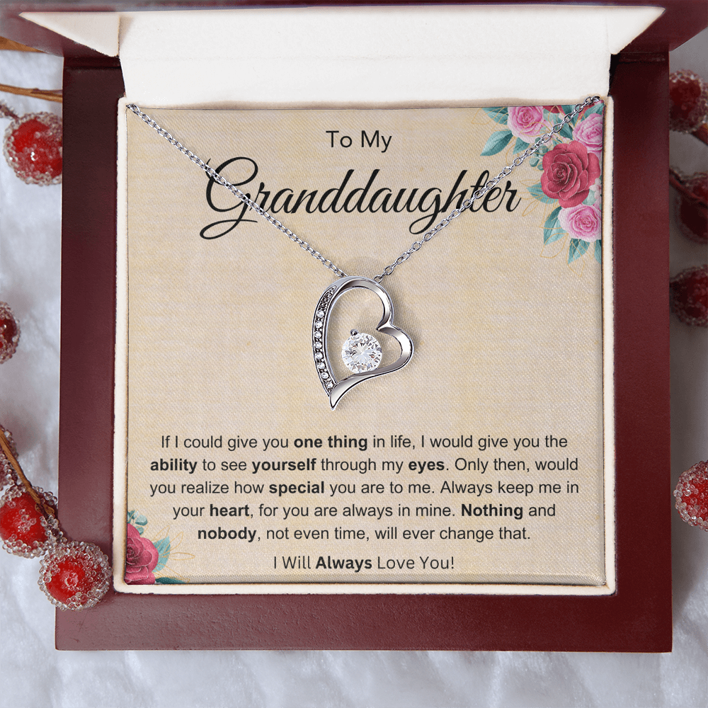 To My Granddaughter Forever Love Necklace From Grandmother, Gifts for Granddaughter, Granddaughter Birthday Gifts by Best Gifts 305